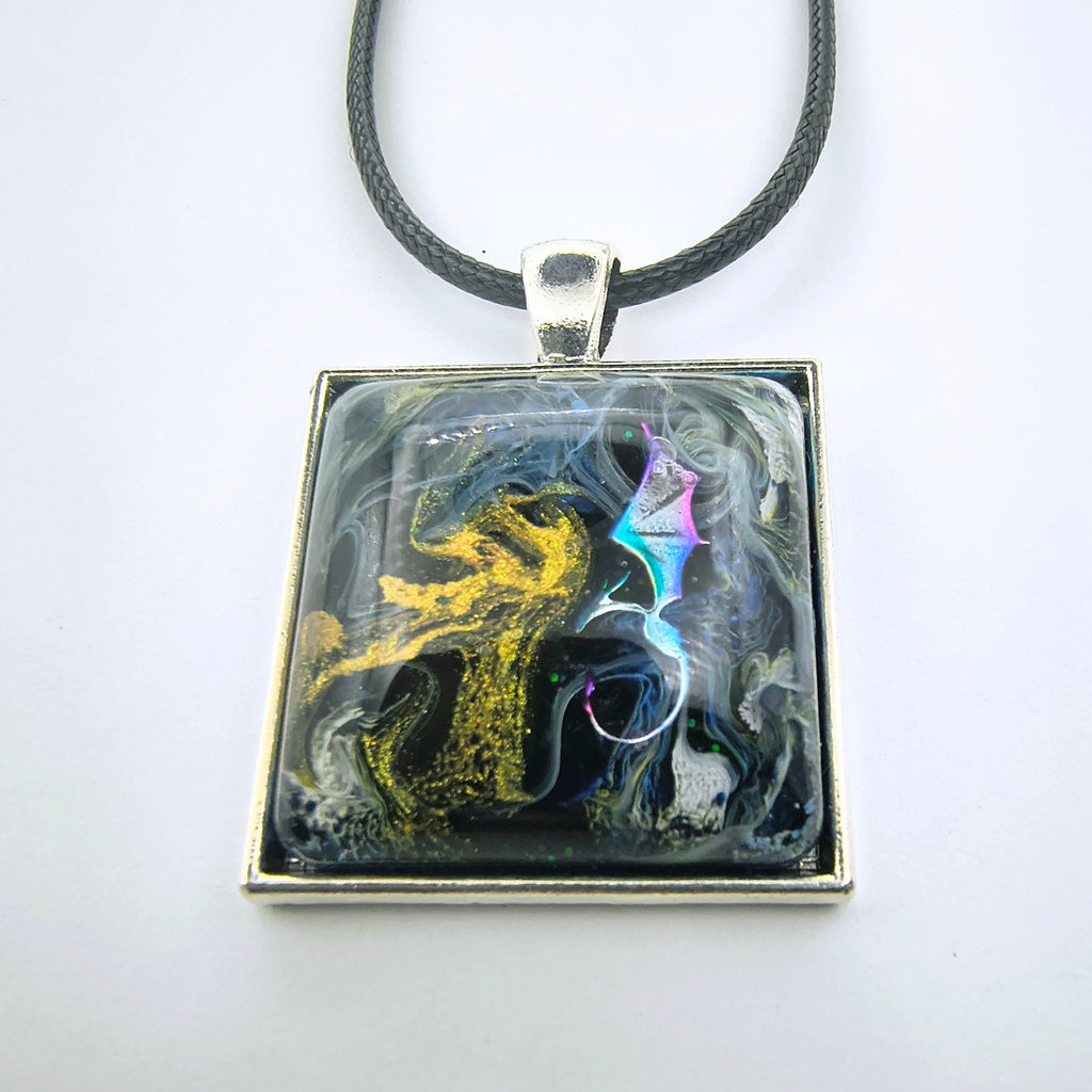 Square Dragon Pendant necklace