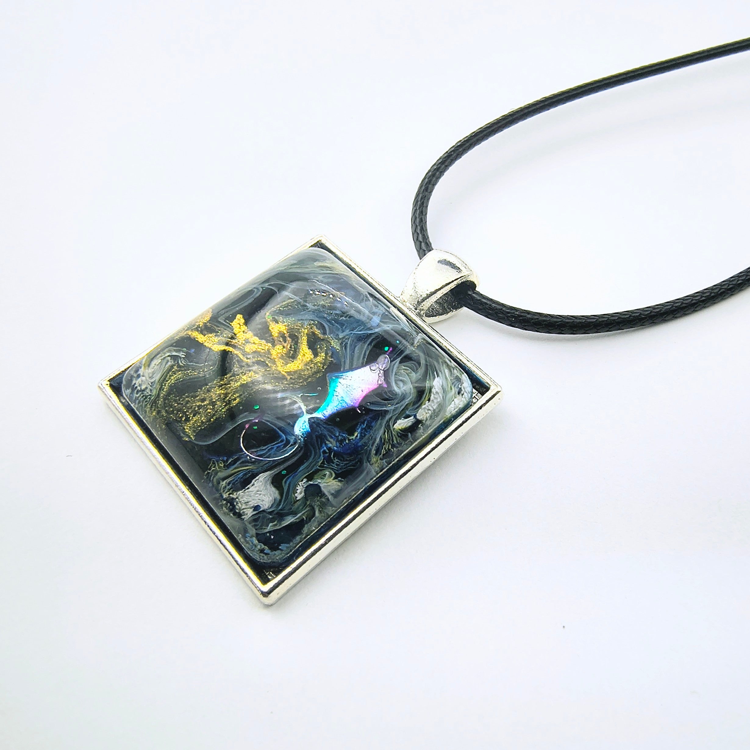 Square Dragon Pendant necklace
