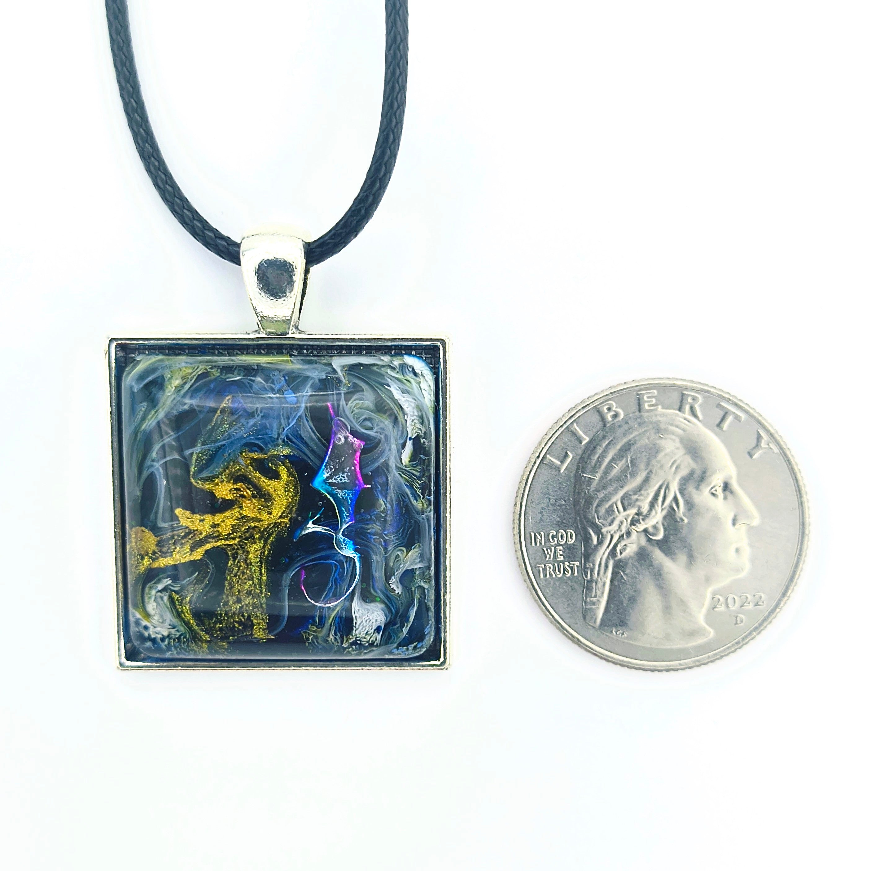 Square Dragon Pendant necklace