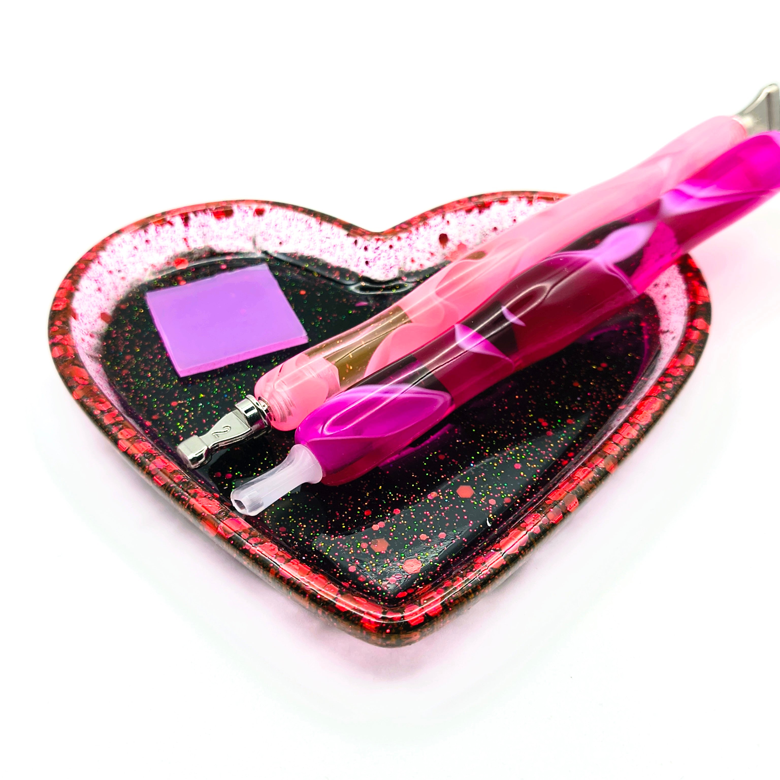 Black & Red Heart Tray