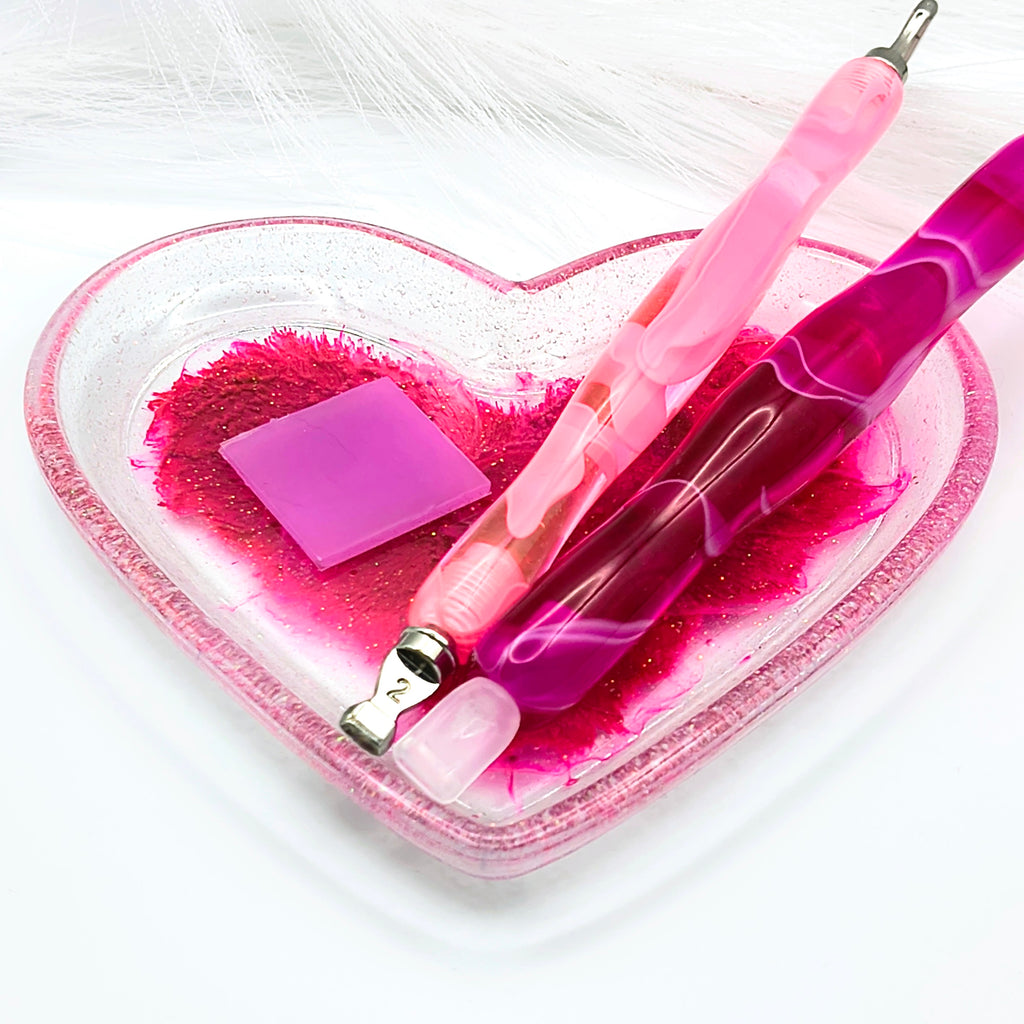 Dark Pink Heart Tray