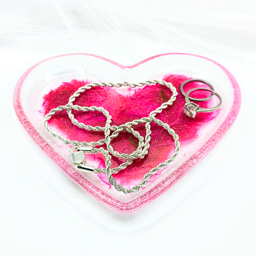 Dark Pink Heart Tray