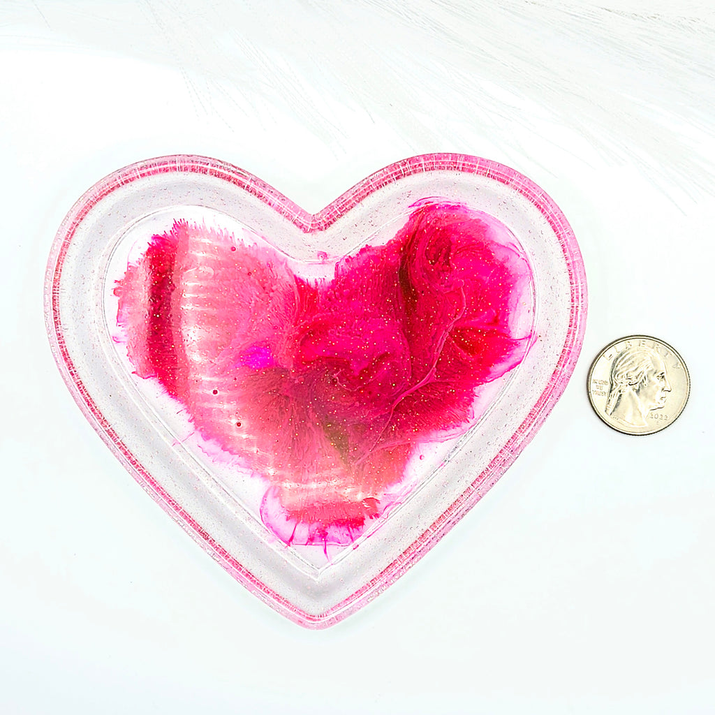 Dark Pink Heart Tray