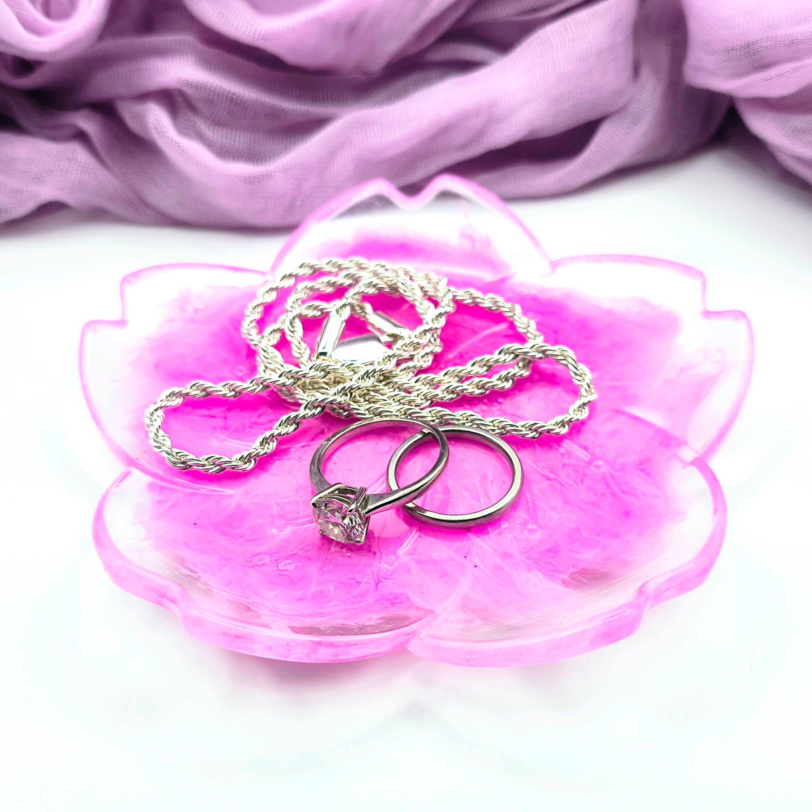 Pink Flower Tray