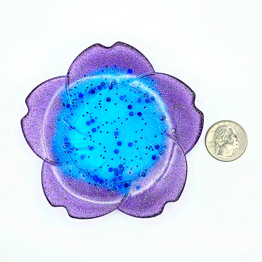 Blue & Purple Flower Tray