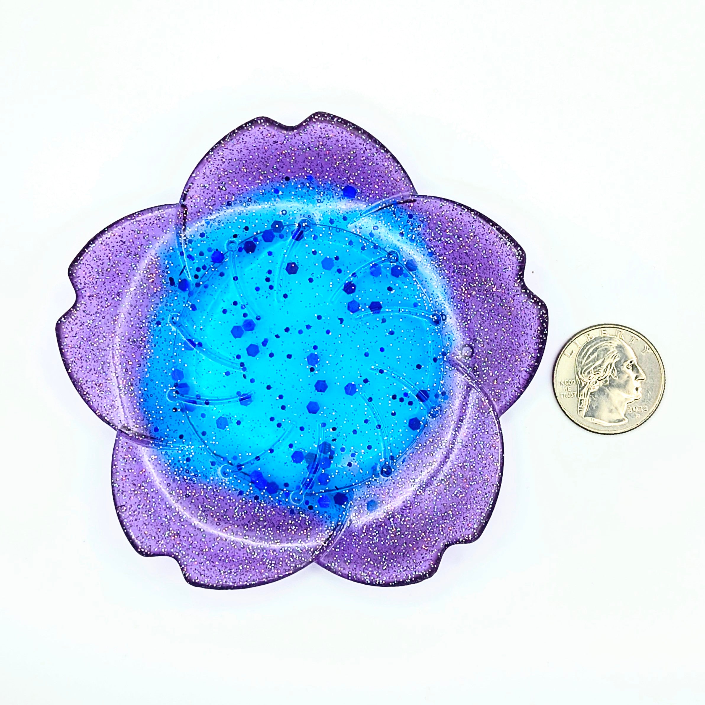 Blue & Purple Flower Tray