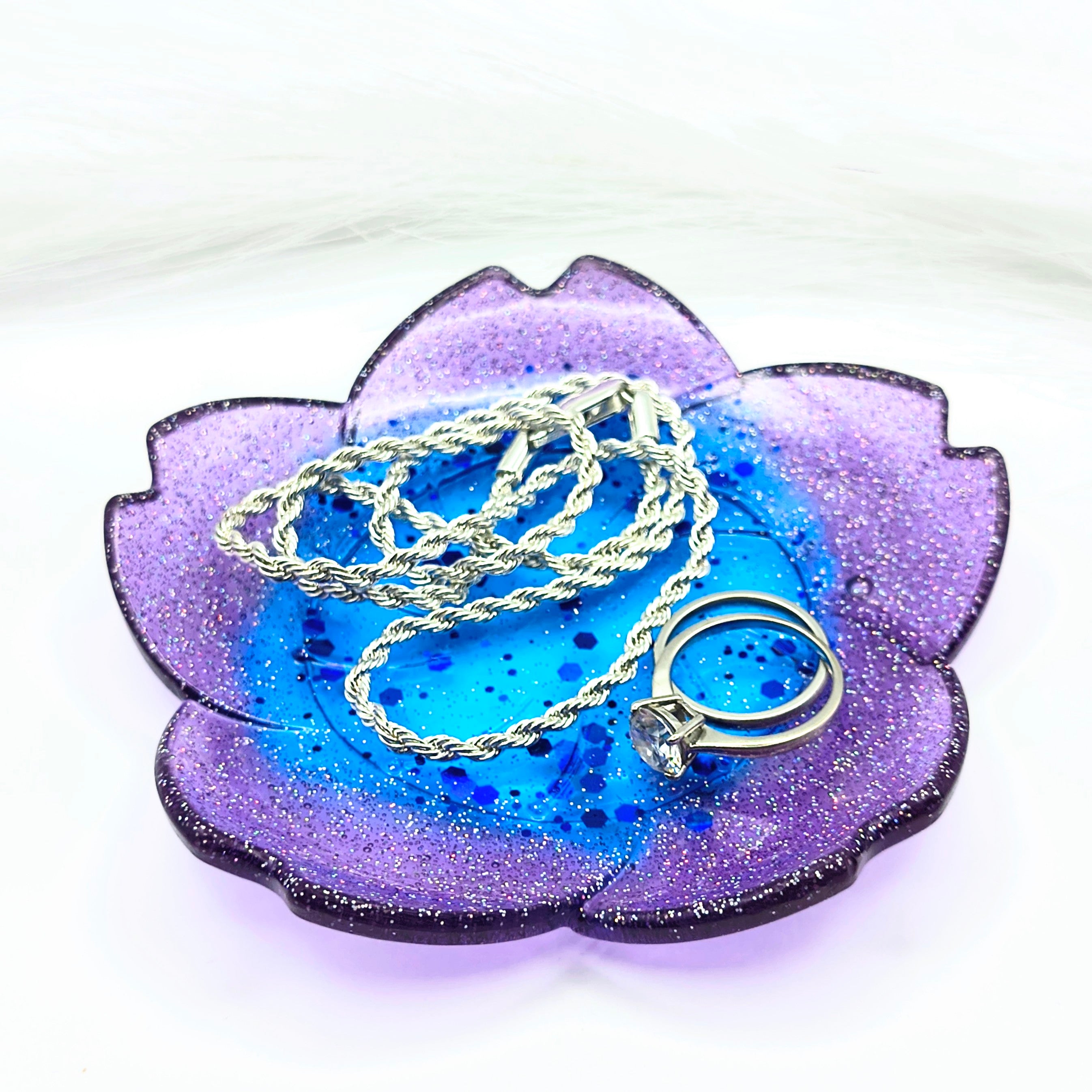 Blue & Purple Flower Tray