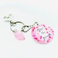 Pink "Trust the Process" Keychain