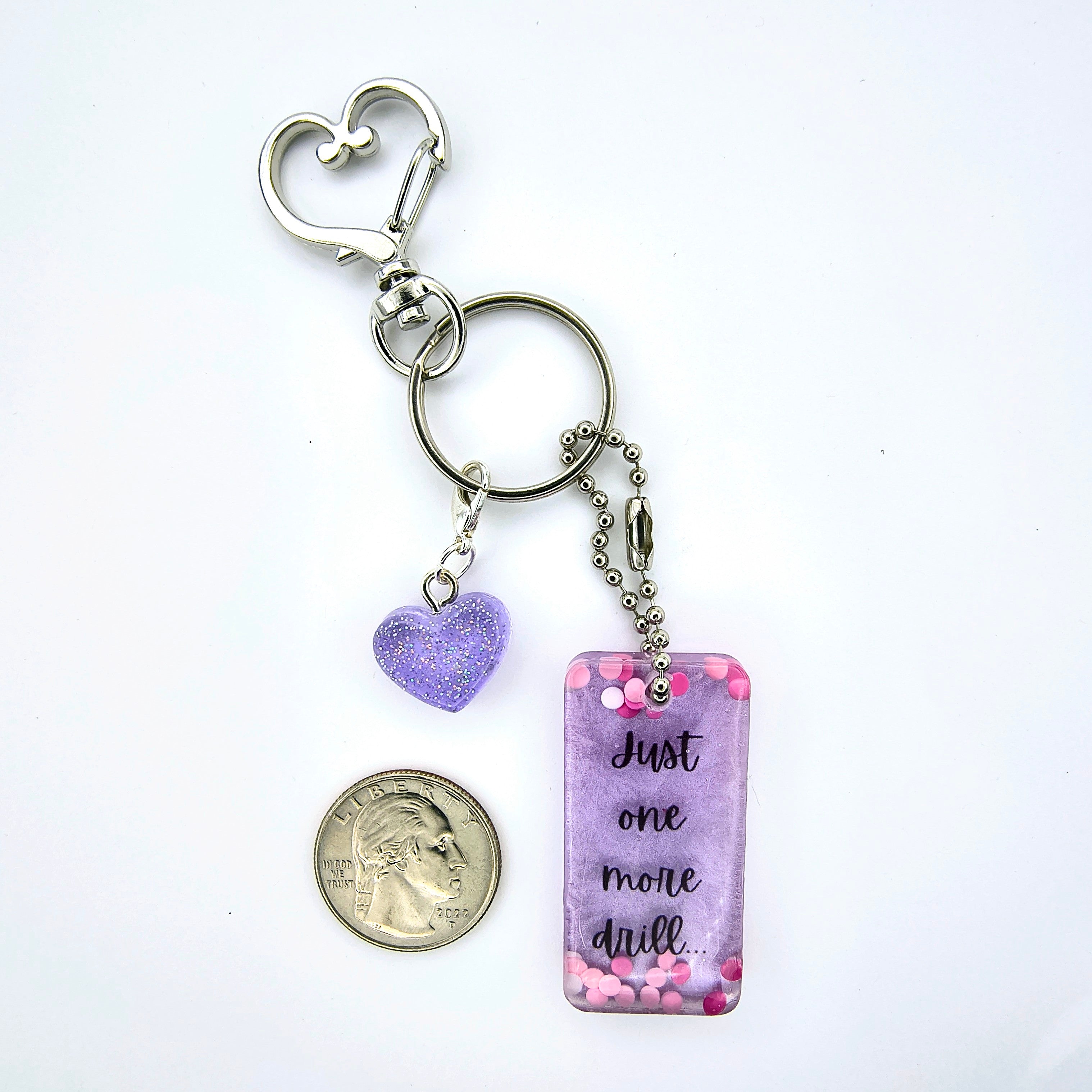 Pink & Purple - "Just One More Drill" Keychain