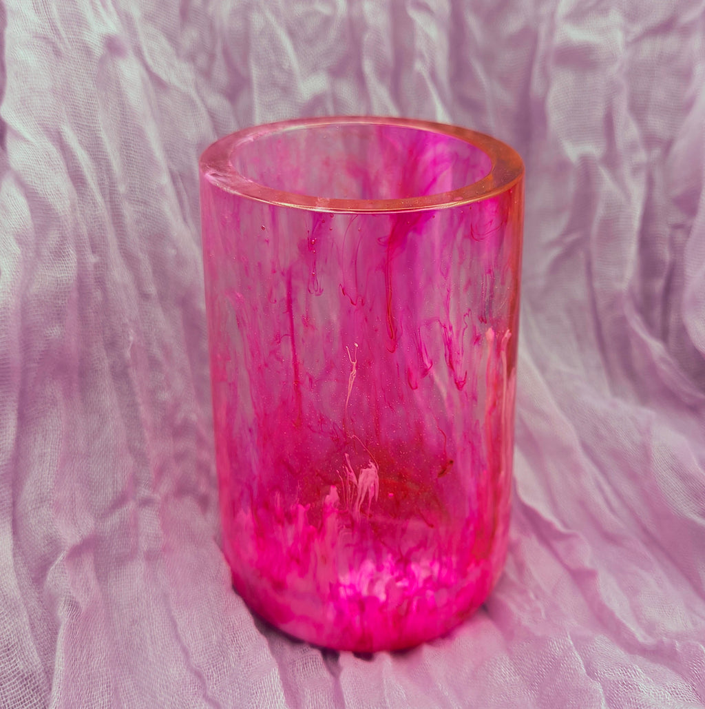 Pink & White Pen Holder