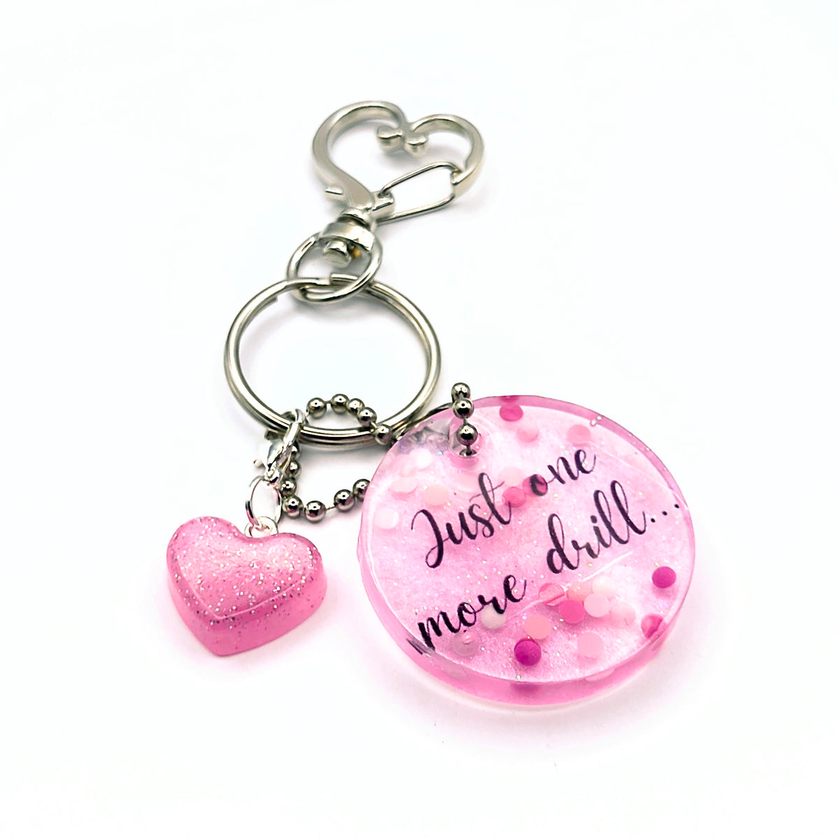Pink "Just One More Drill" Keychain