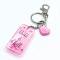 Pink "Drill & Chill" Keychain