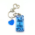 Blue "Drill & Chill" Keychain