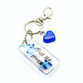 White & Blue "Trust the Process" Keychain
