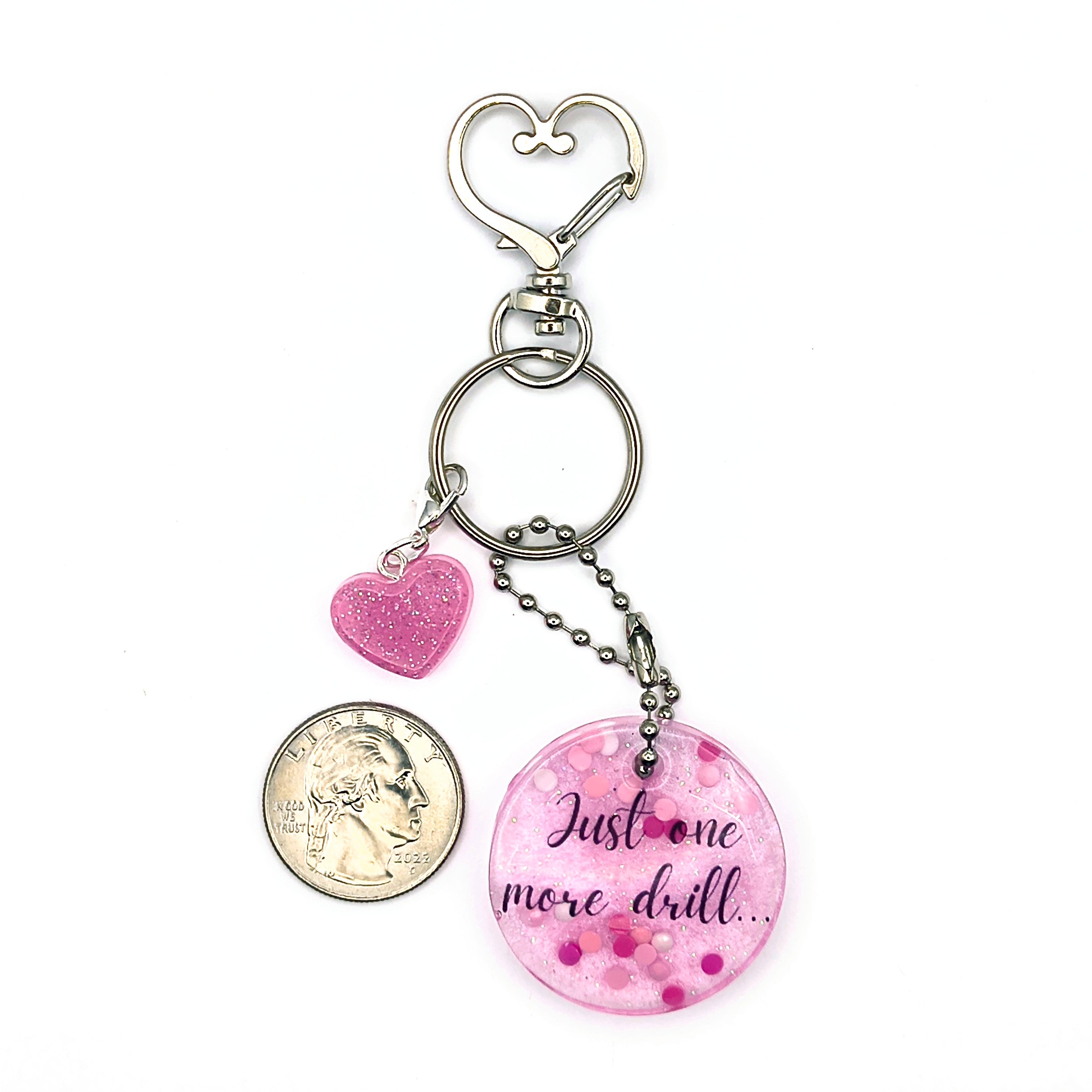 Pink "Just One More Drill" Keychain