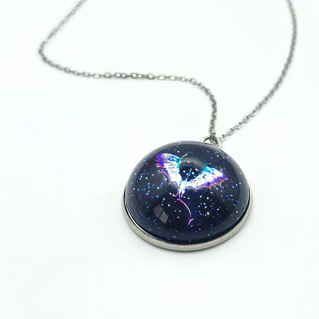 Purple Stainless Steel Dragon Necklace