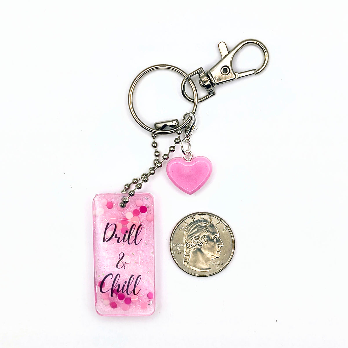 Pink "Drill & Chill" Keychain