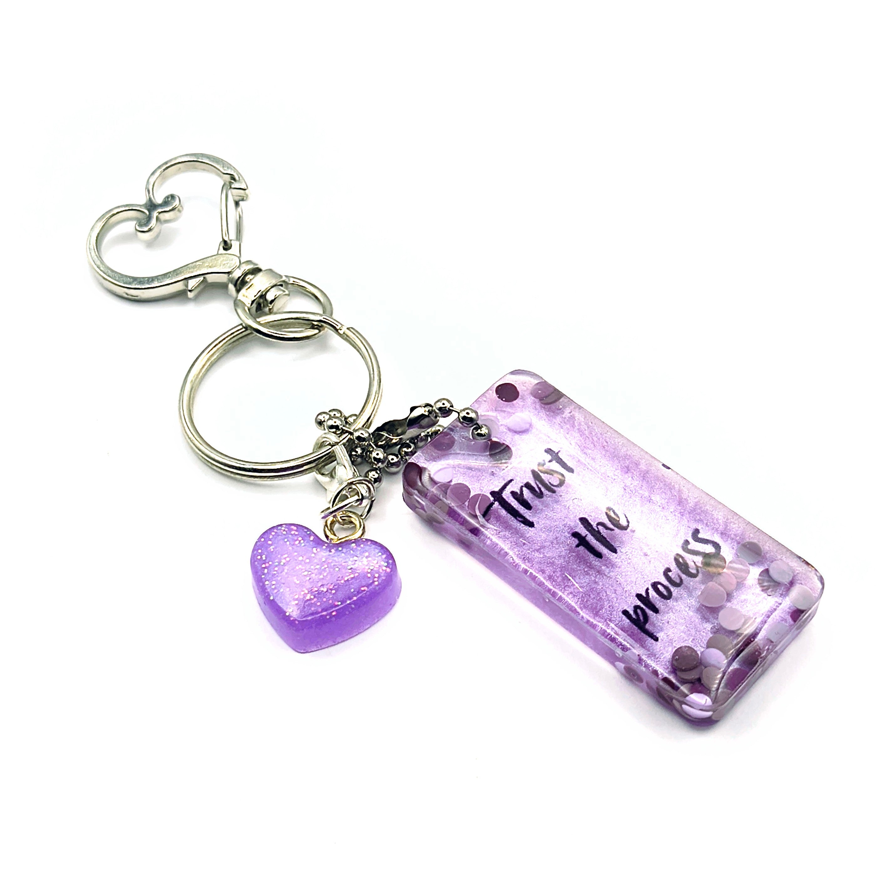 Purple "Trust the Process" Keychain